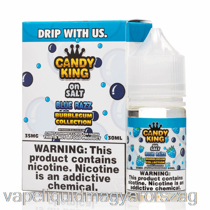 Blue Razz Rágógumi Kollekció - Candy King On Salt - 30ml 35mg Vape Liquid